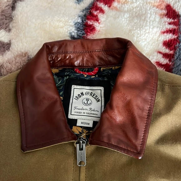 Iron & Resin Military Field Jacket - Brown and Tan - Picture 5 of 9